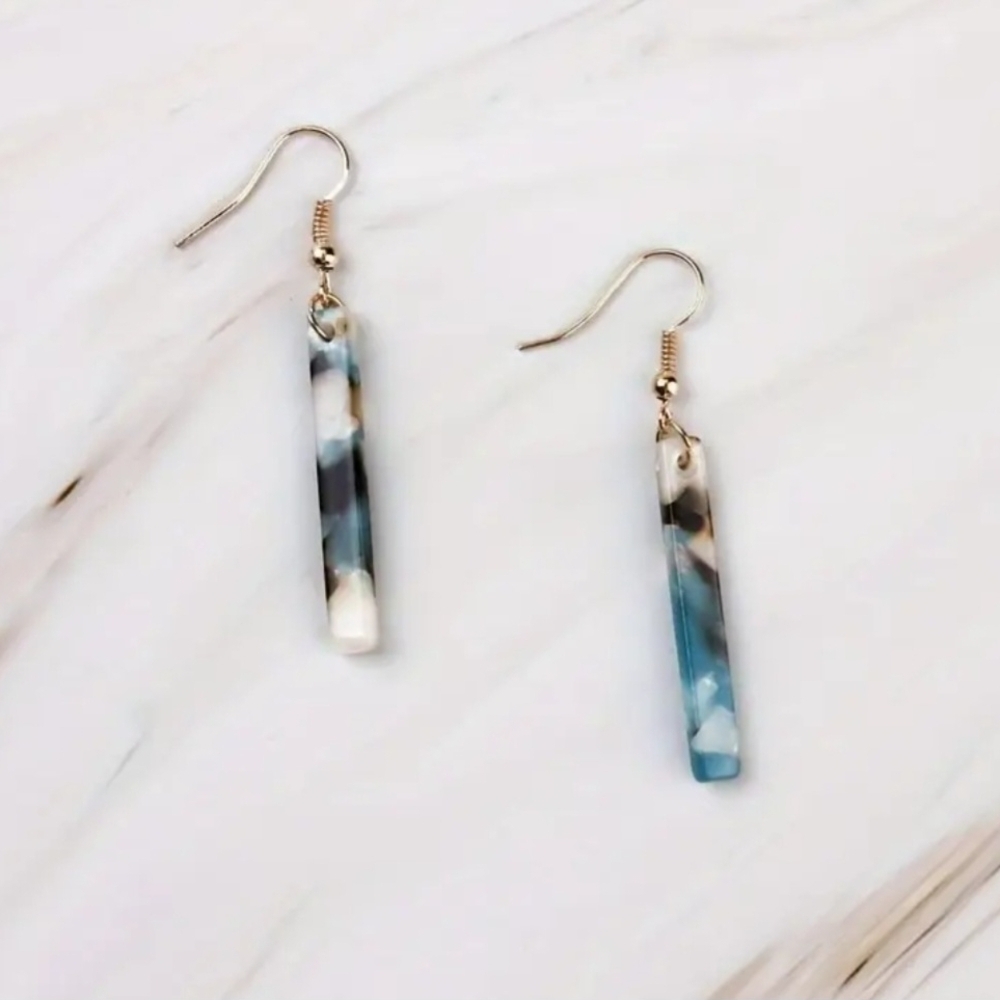Boutique Blue and White Earrings